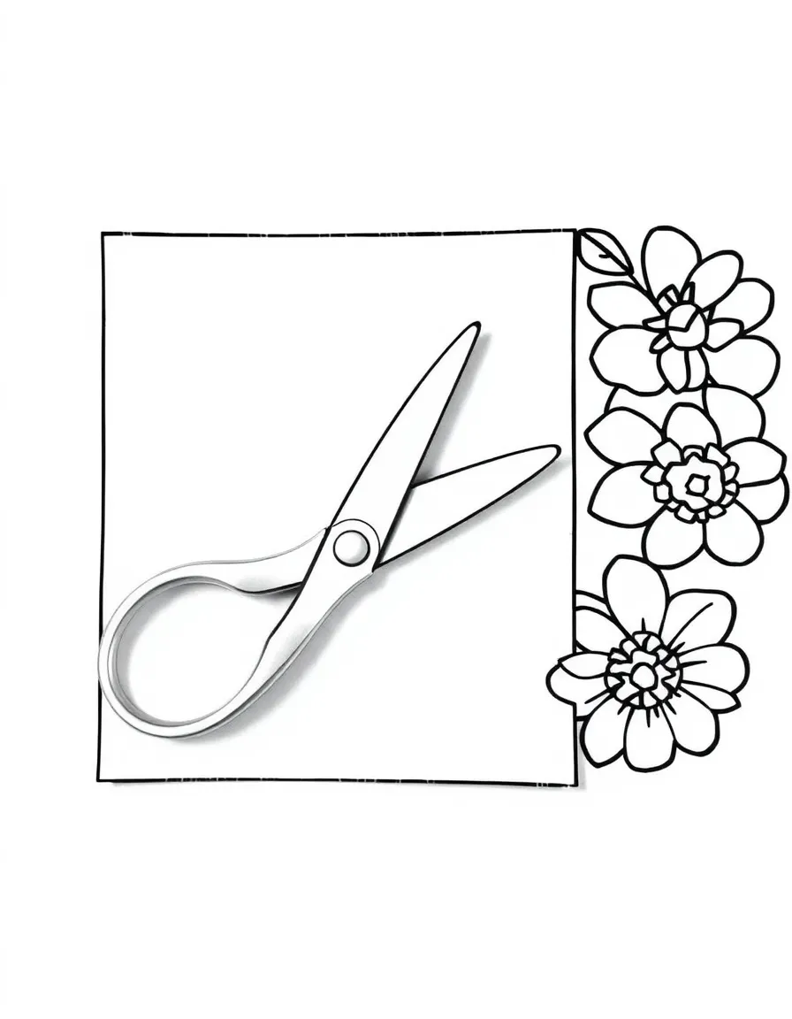 A pair of scissors cutting paper.