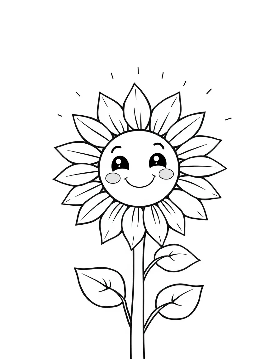 A happy sunflower facing the sun.