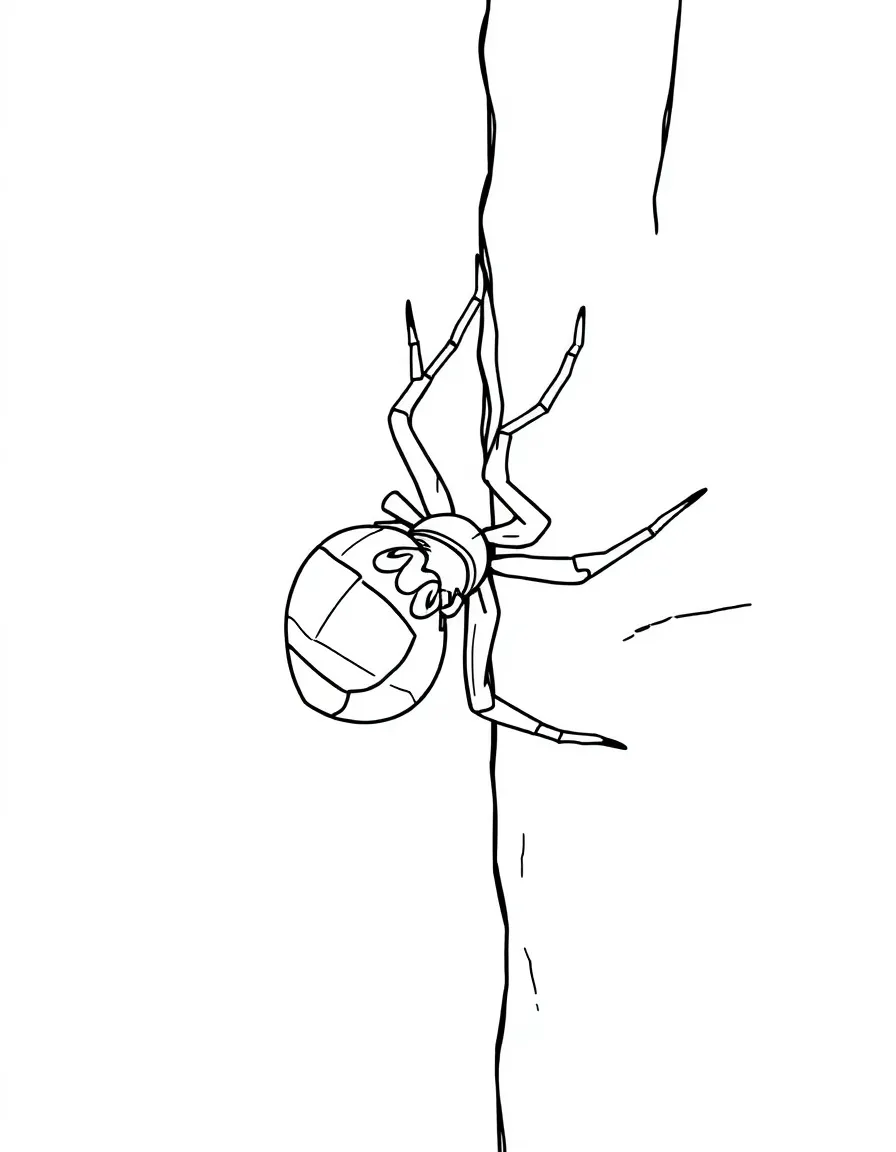 A little spider climbing a wall.
