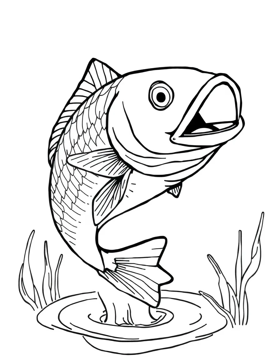 A fish jumping out of water.