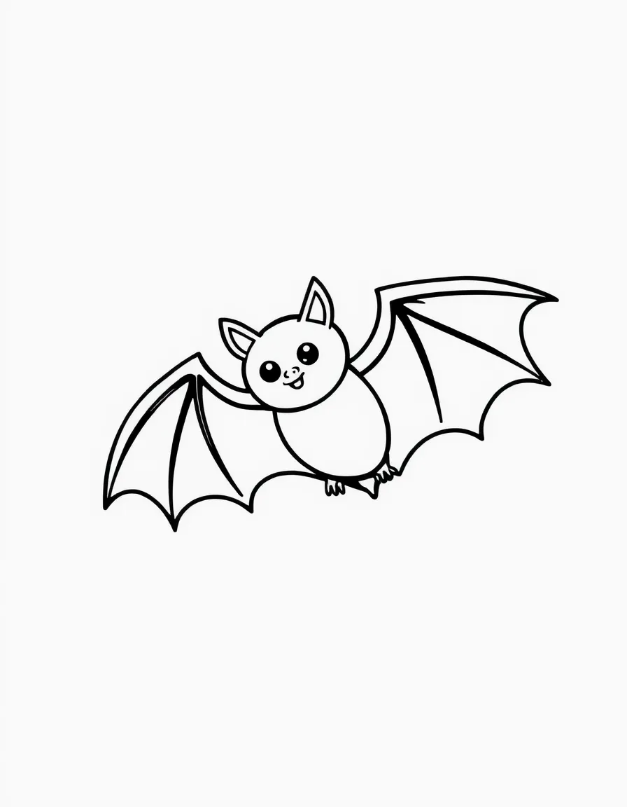 A little bat flying at night.