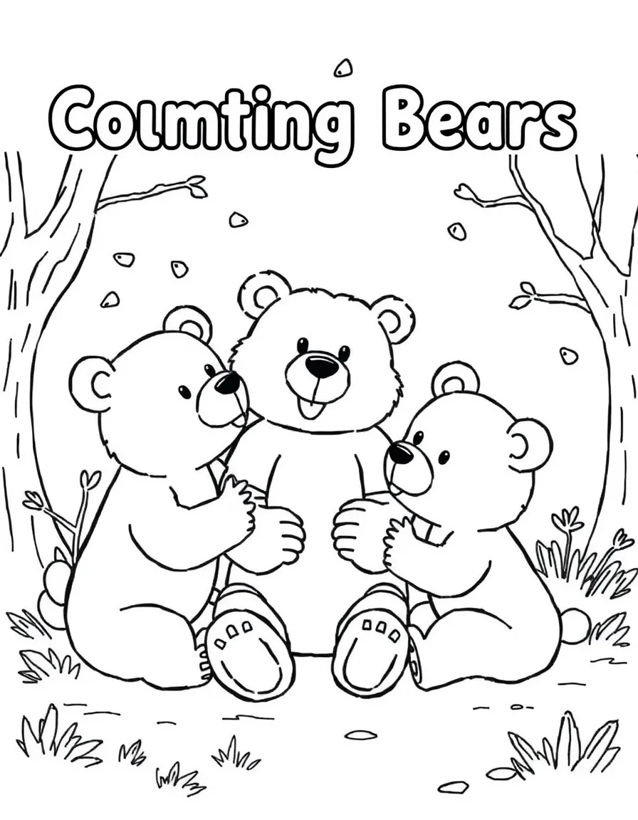 Children playing with counting bears.