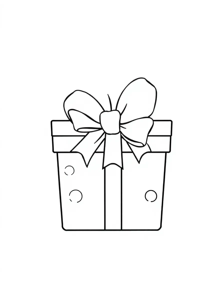 A happy gift box with a bow.