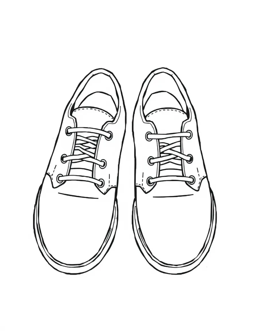 A pair of shoes neatly lined up.