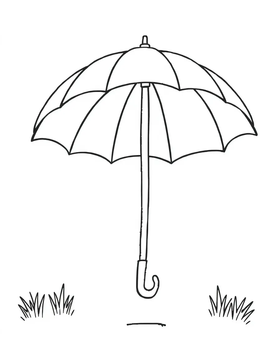 A happy umbrella opening up.