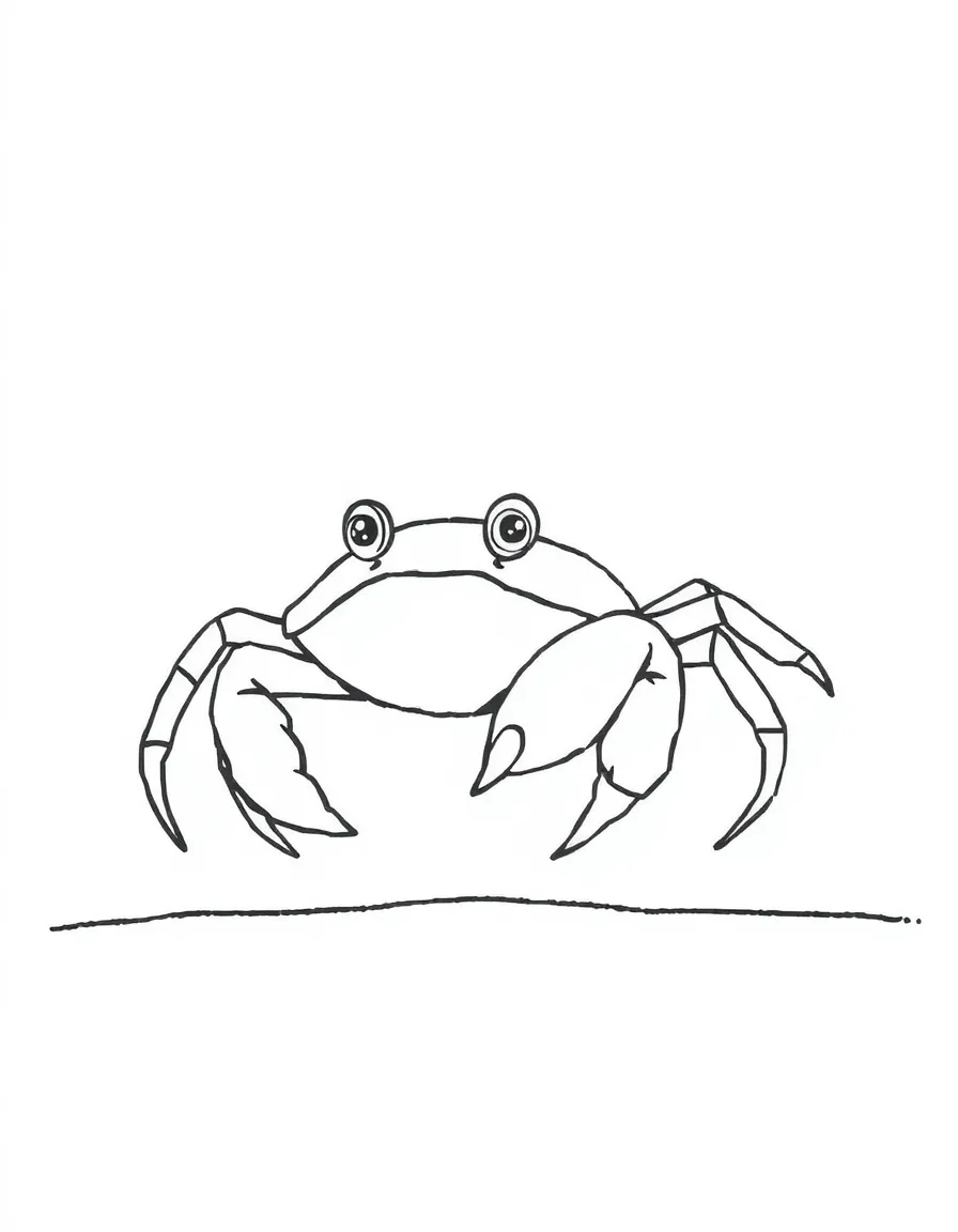 A little crab scuttling sideways.