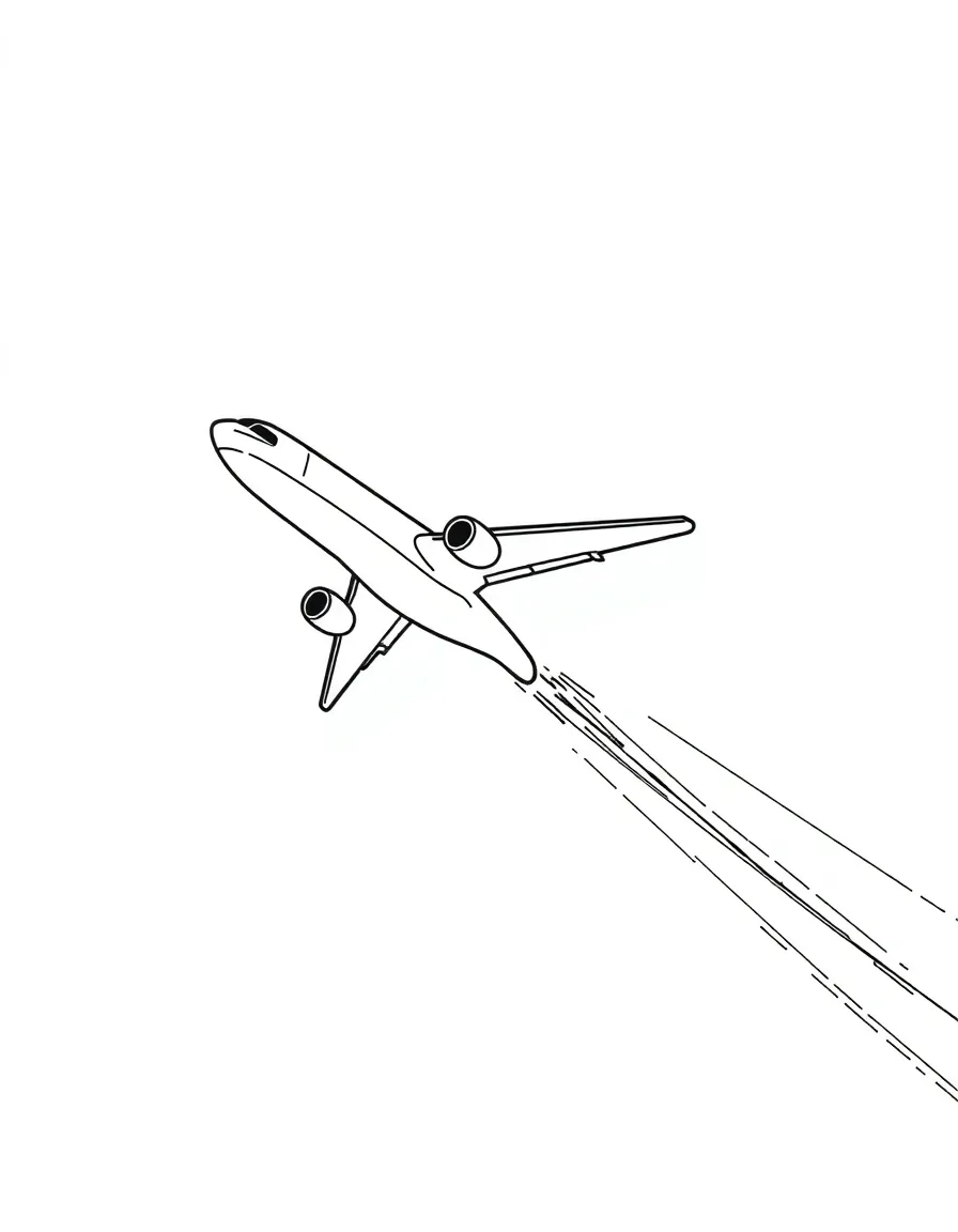 An airplane leaving a contrail.