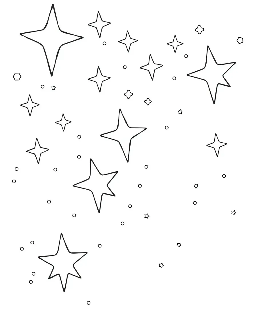 Stars twinkling in the night sky.