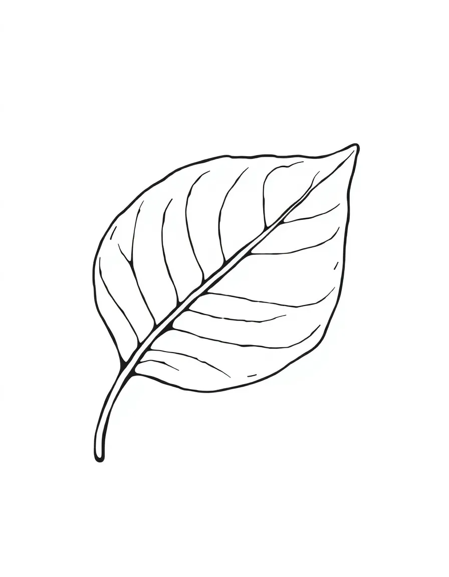 A happy leaf with veins.