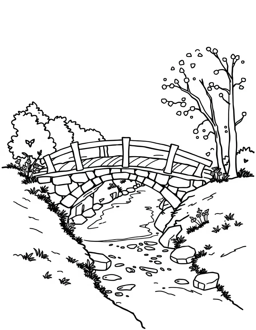 A little bridge over a stream.