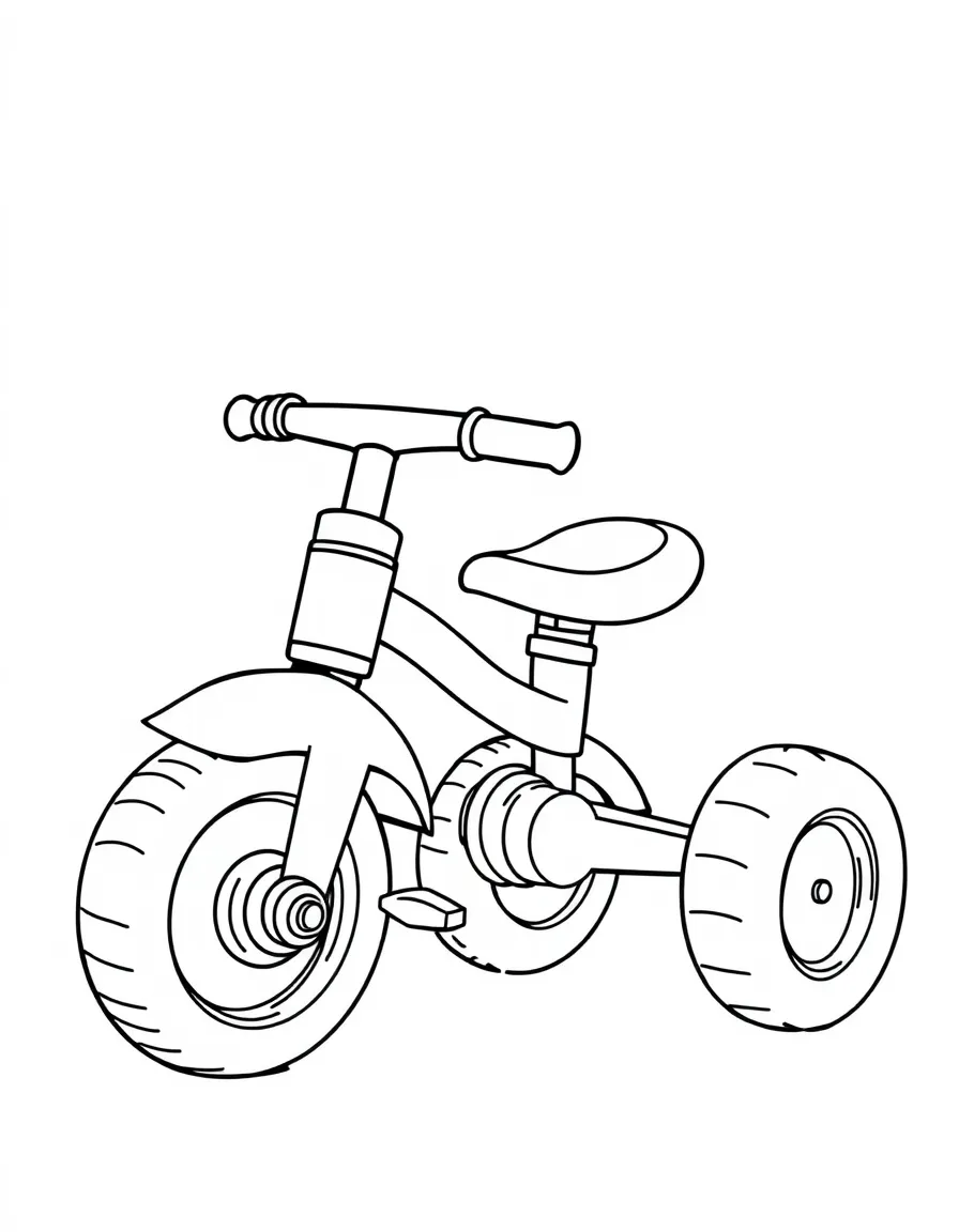 A happy tricycle with big wheels.