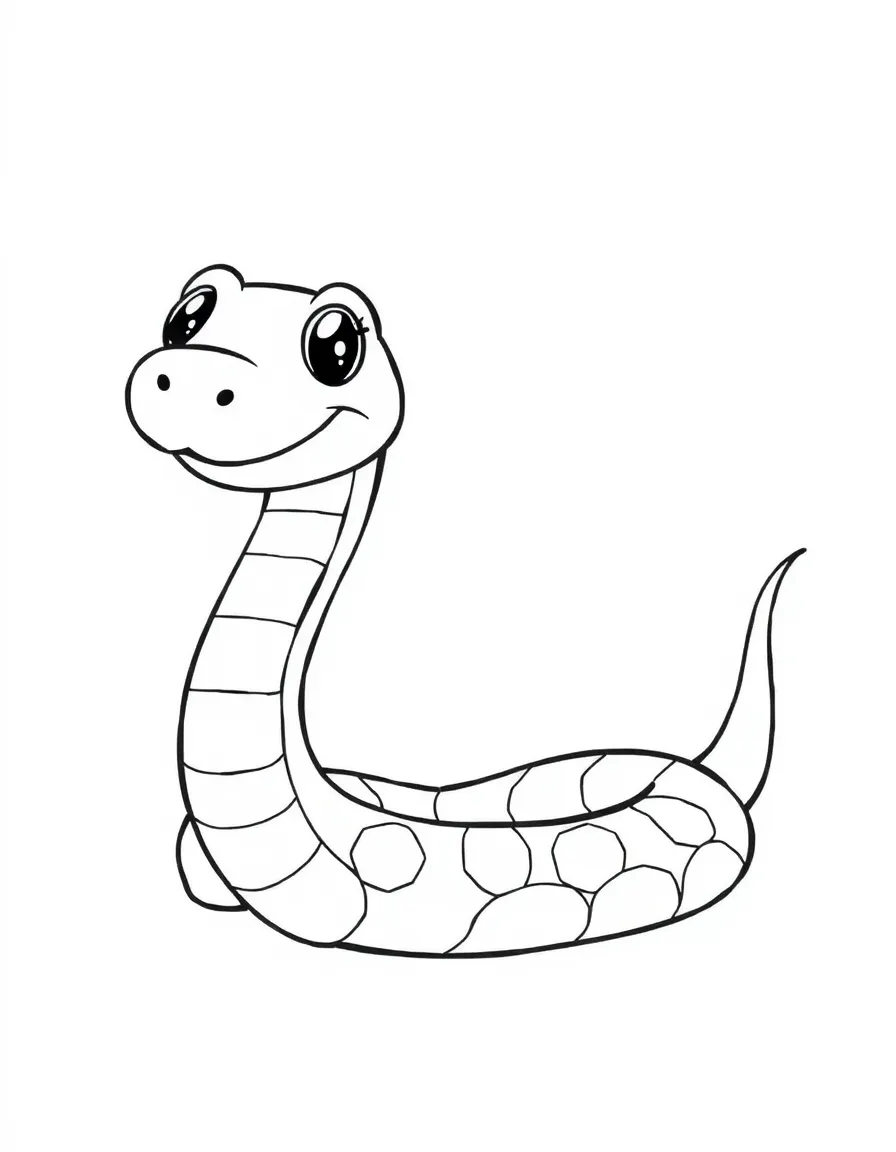 A happy snake slithering.
