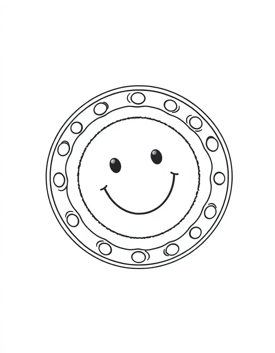 A happy circle, square, and triangle.