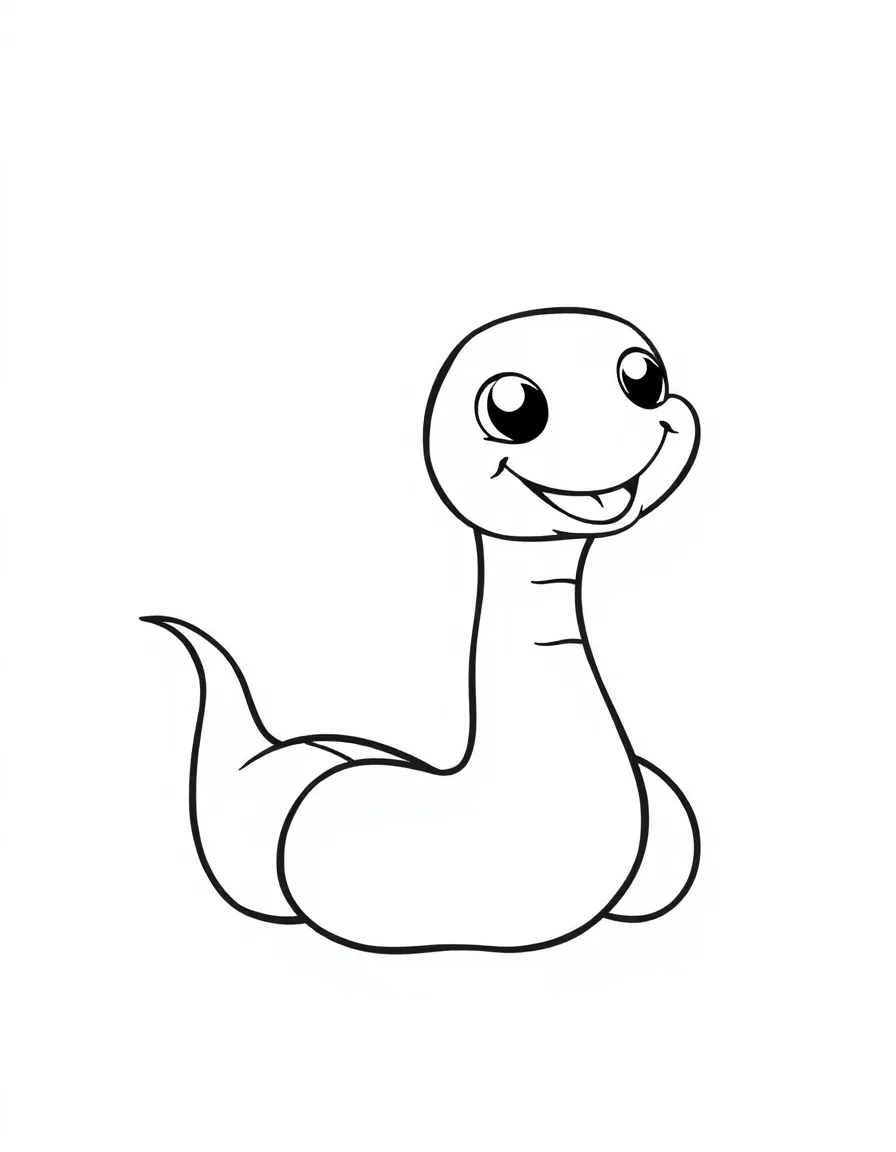 A happy playdough snake.