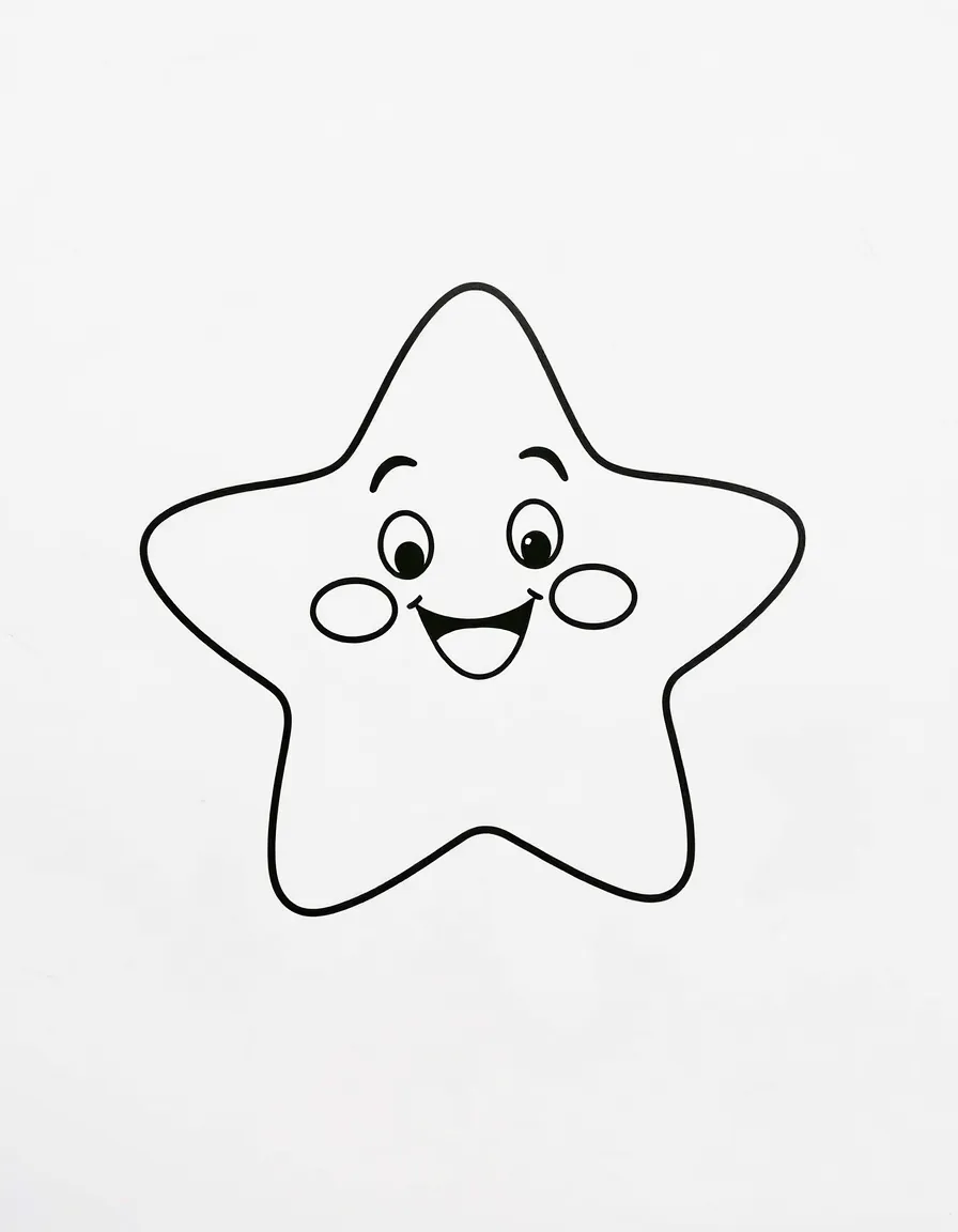 A happy playdough star.