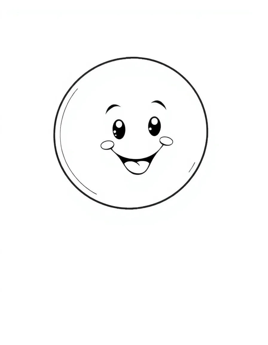 A happy bubble floating in the air.