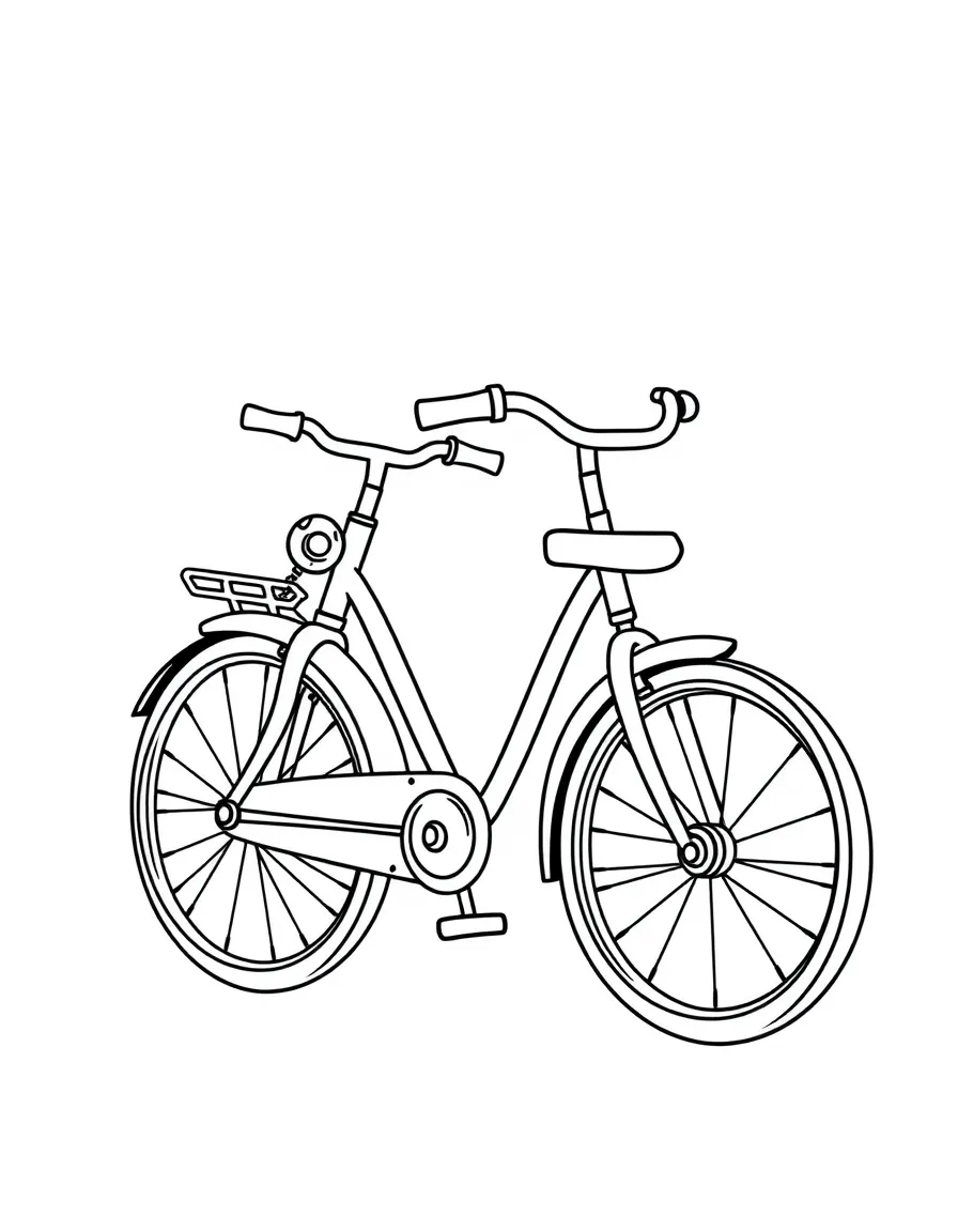 A happy bicycle with a bell.
