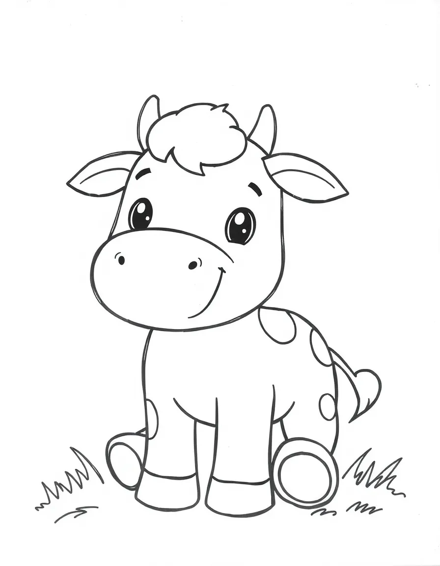 A happy toy farm animal.
