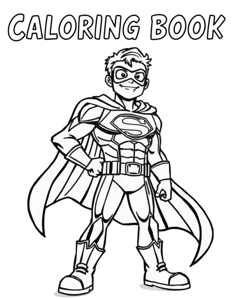 A happy superhero action figure.