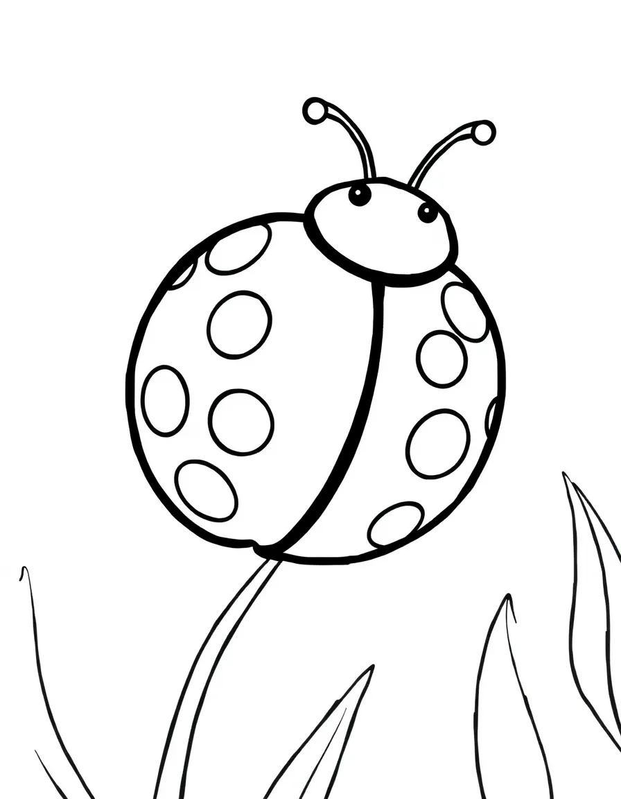 A happy ladybug with spots.