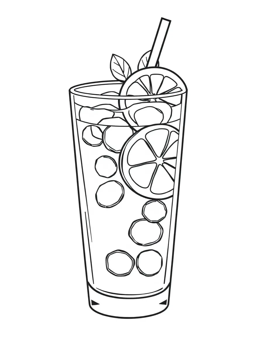 A happy glass of lemonade with a lemon slice.
