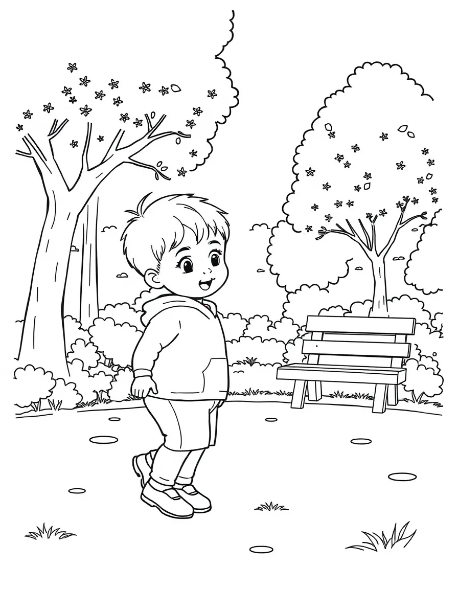 A child playing in a park.