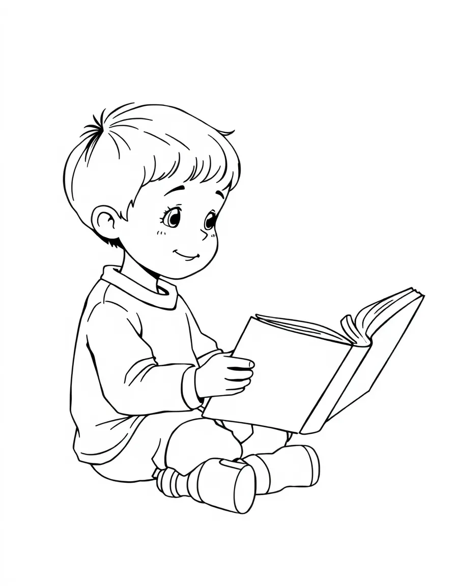 A child listening to a story.