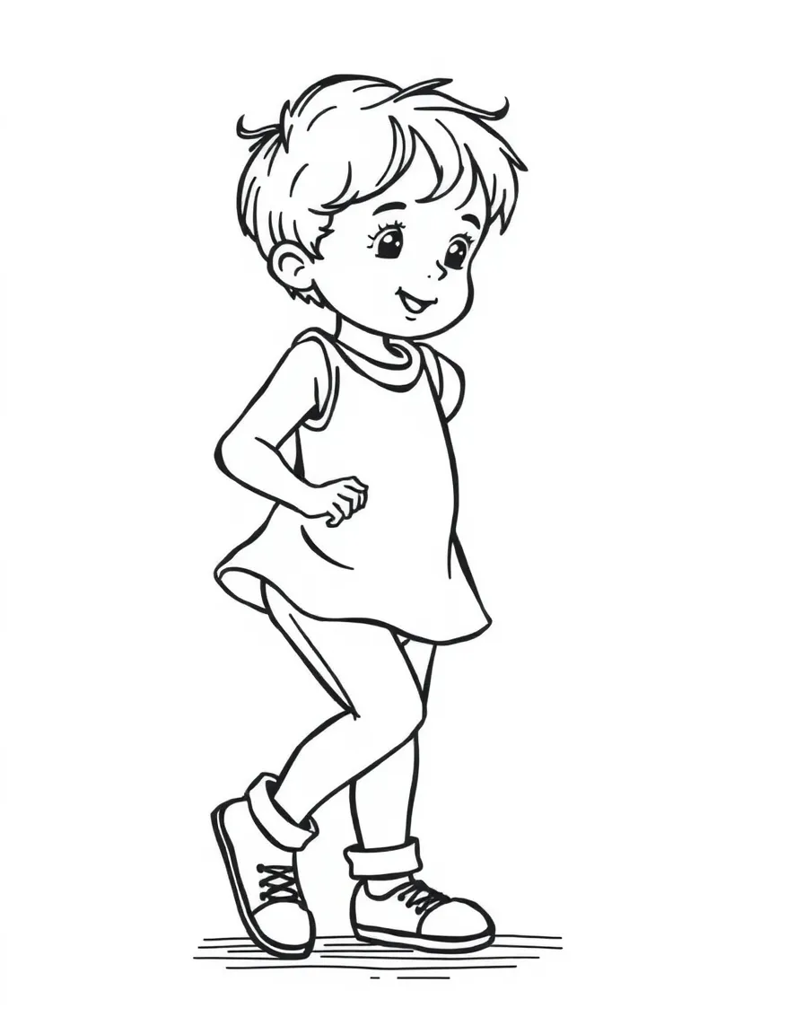 A child dancing.