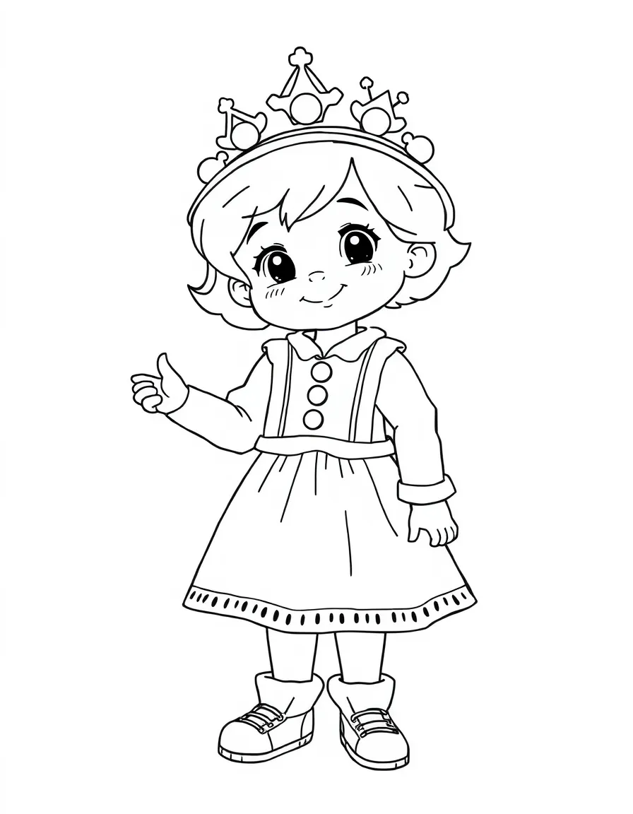 A child playing dress-up.