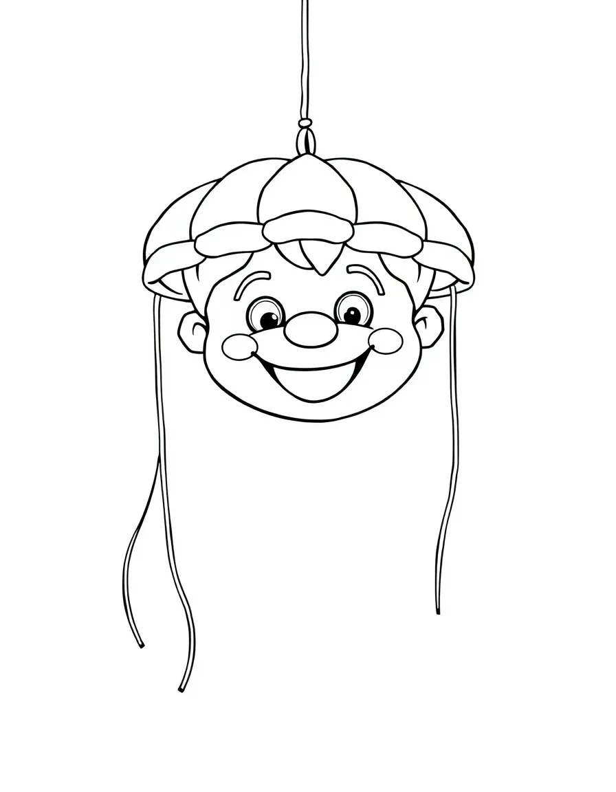 A happy puppet with string.