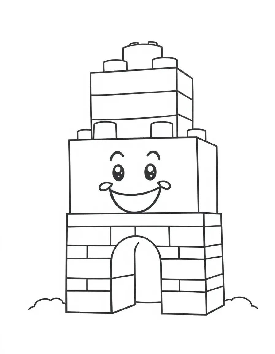 A happy building block structure.