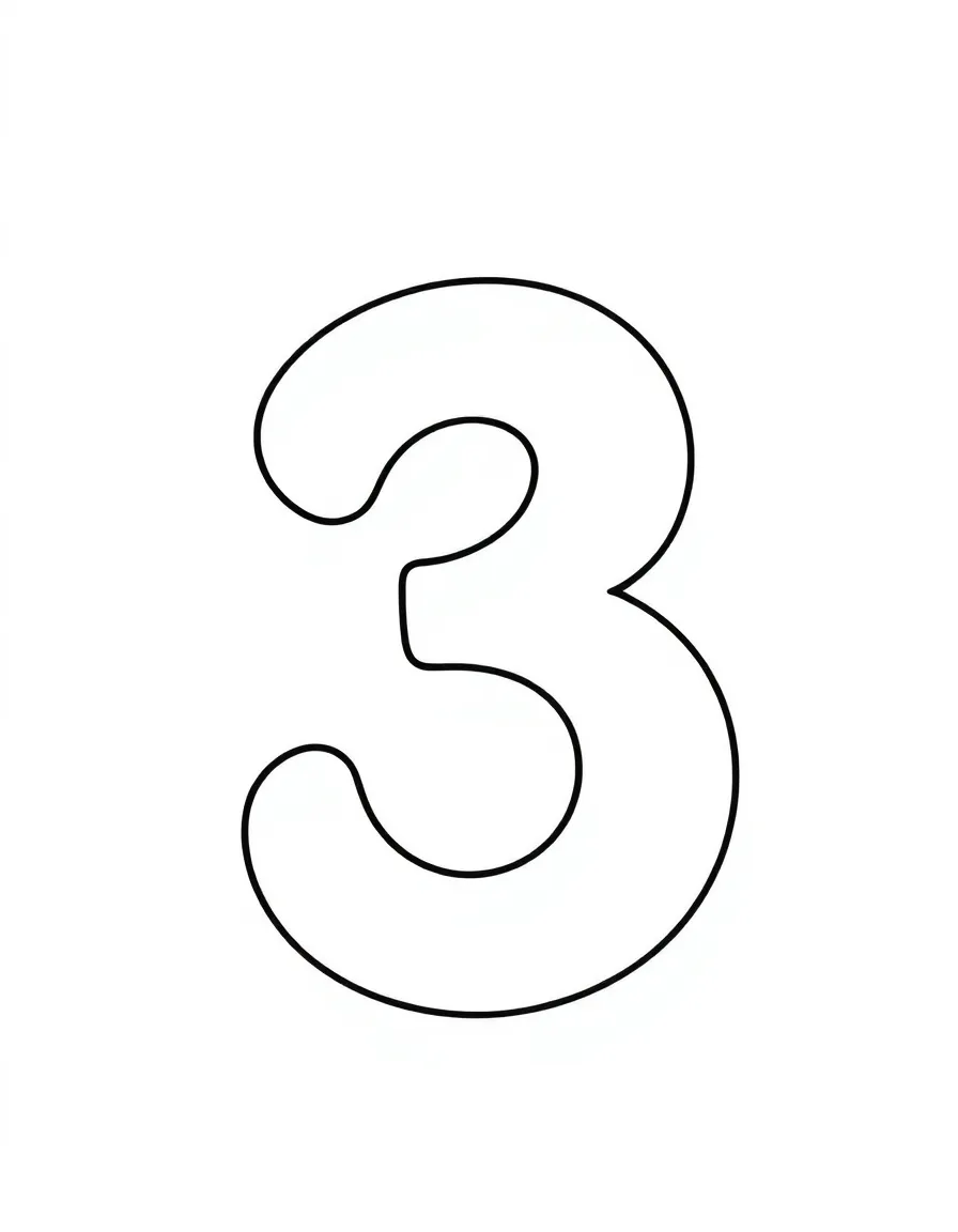 A happy number "3".