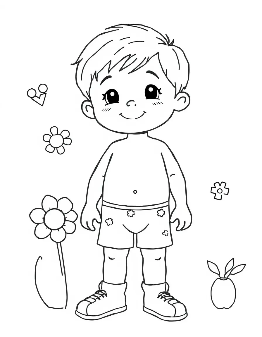 A child learning about their body.
