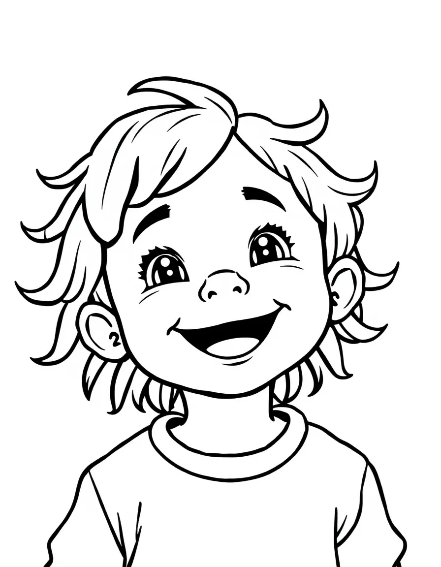 A happy child smiling.