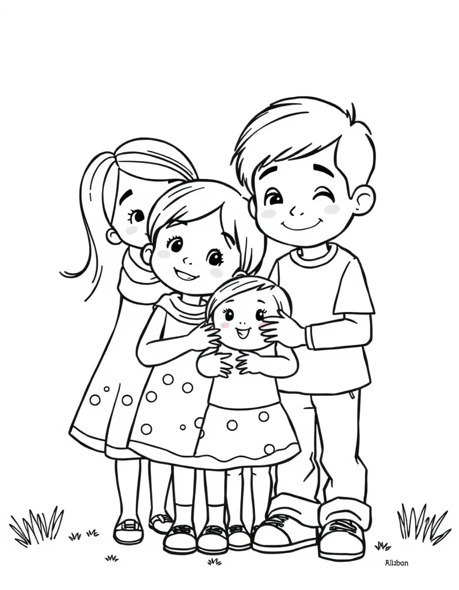 A child learning about family.