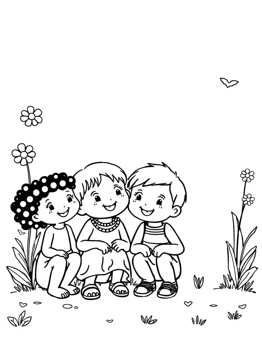 A child learning about friends.