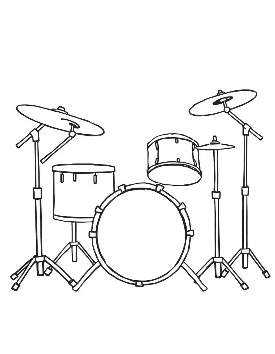 A happy drum set.