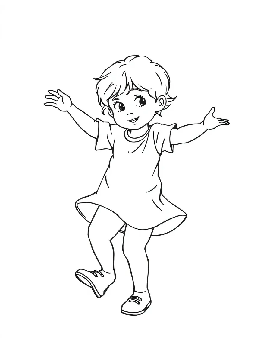 A child dancing.