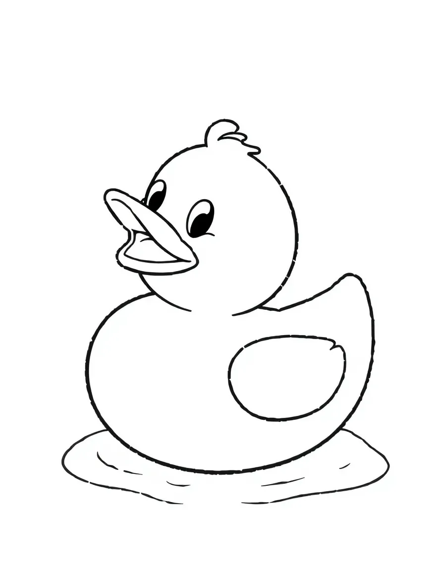 A happy rubber ducky.