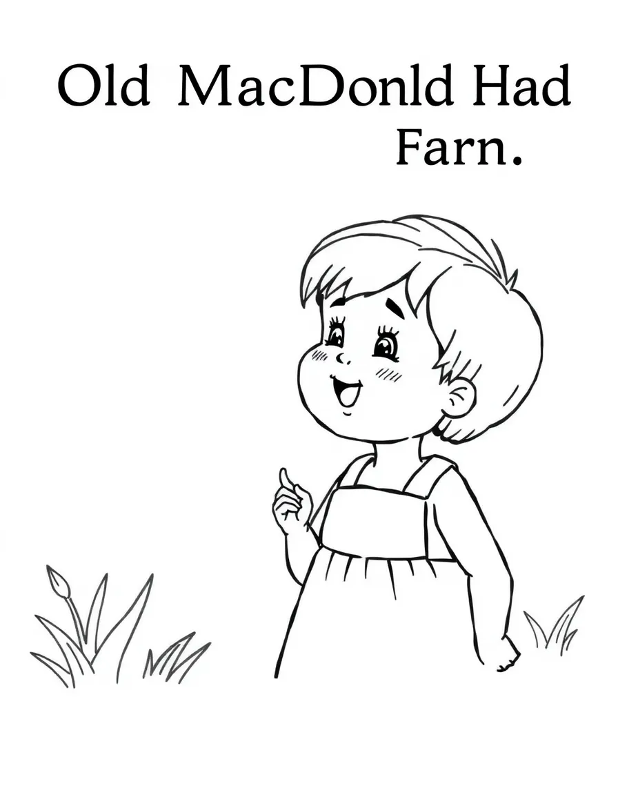 A child singing "Old MacDonald Had a Farm."