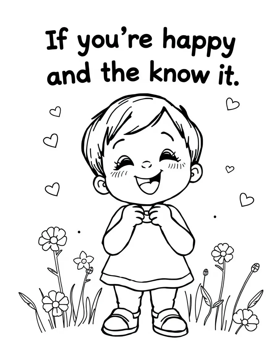 A child singing "If You're Happy and You Know It."