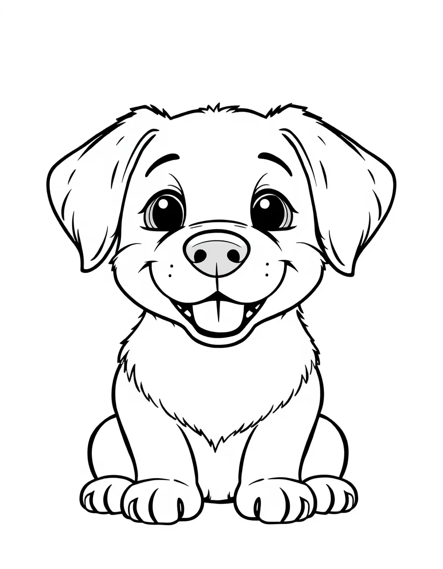 A happy dog with floppy ears.