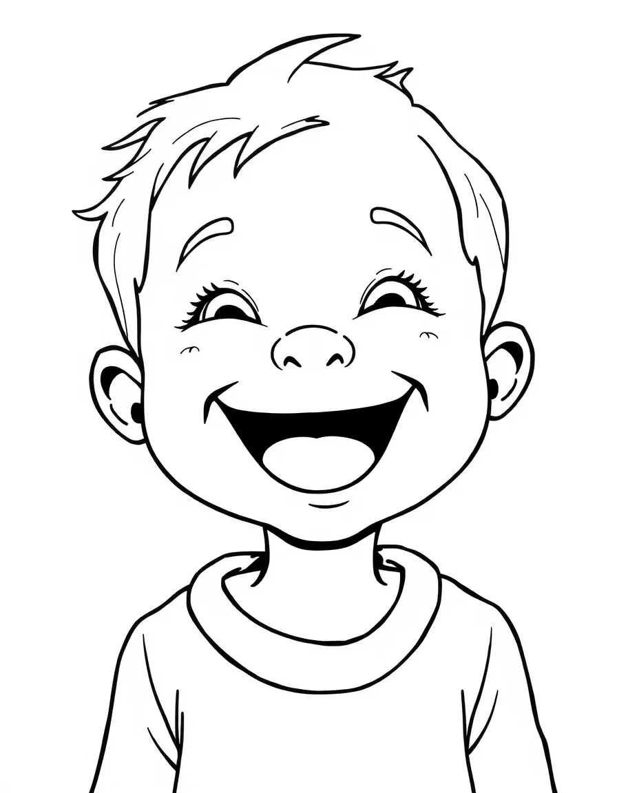 A happy child with a big smile.