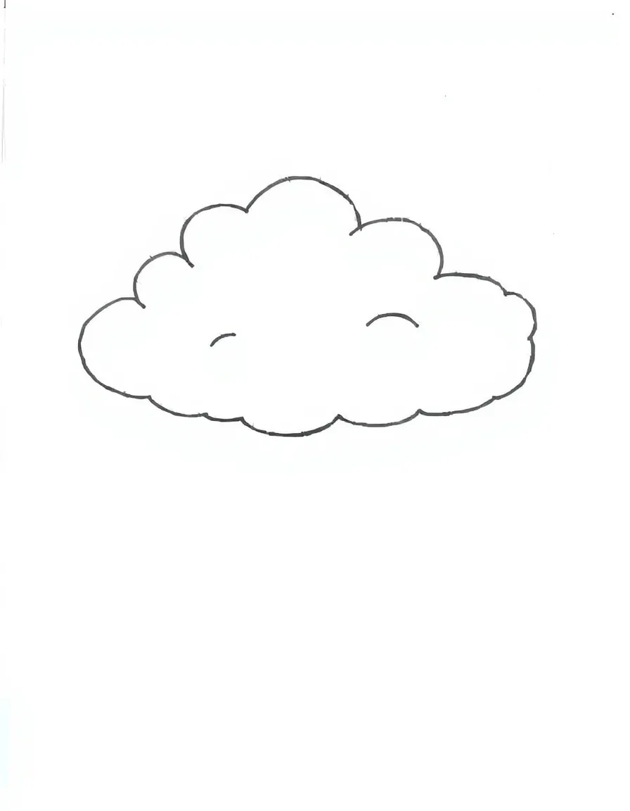 A child drawing clouds.