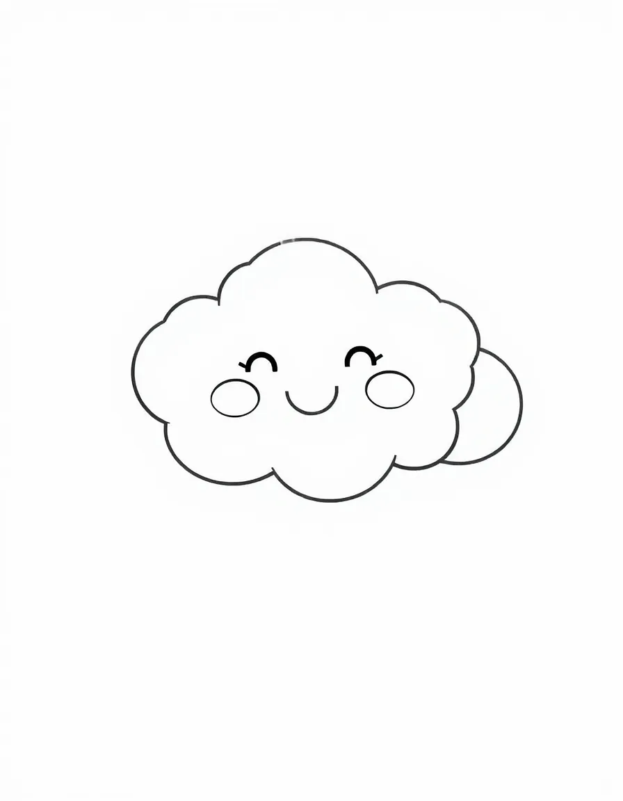 A happy fluffy cloud.