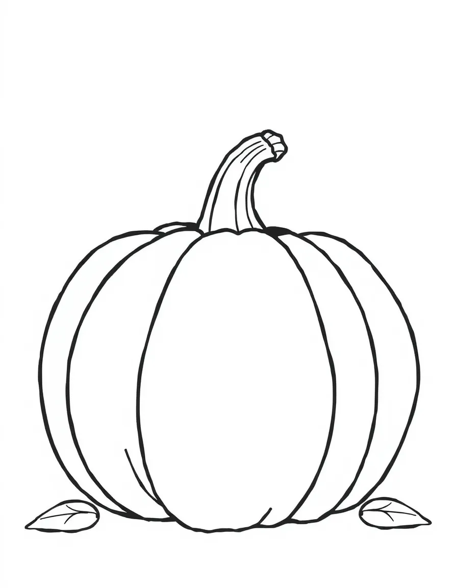 A child drawing a pumpkin.