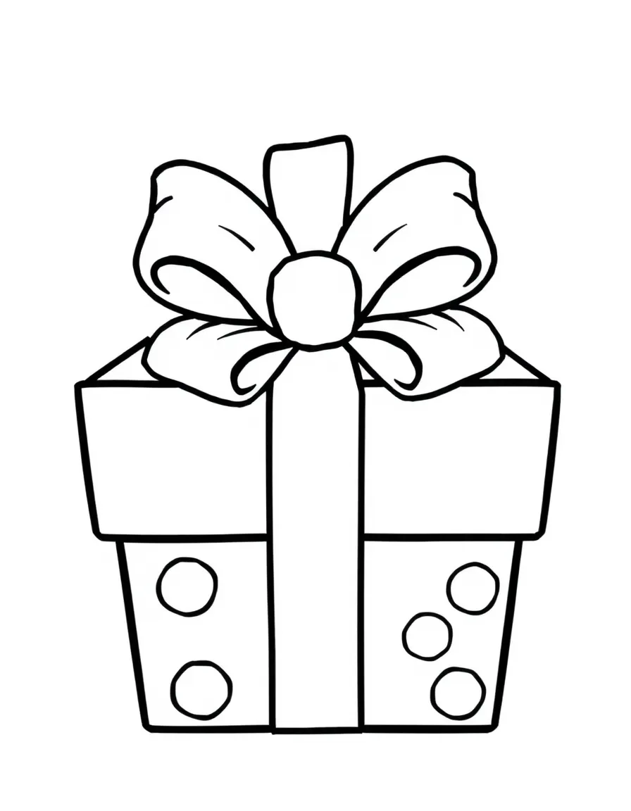 A happy gift box with a big bow.