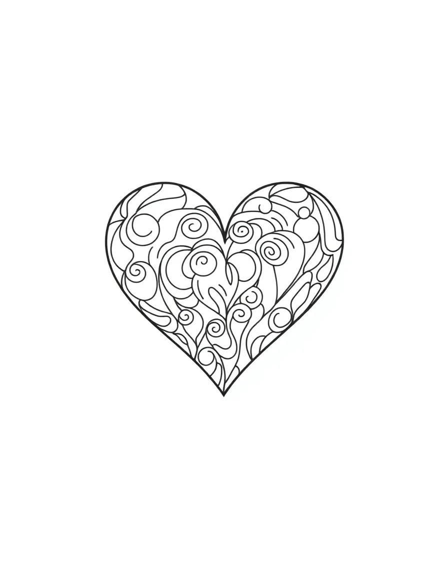 A happy heart shape.