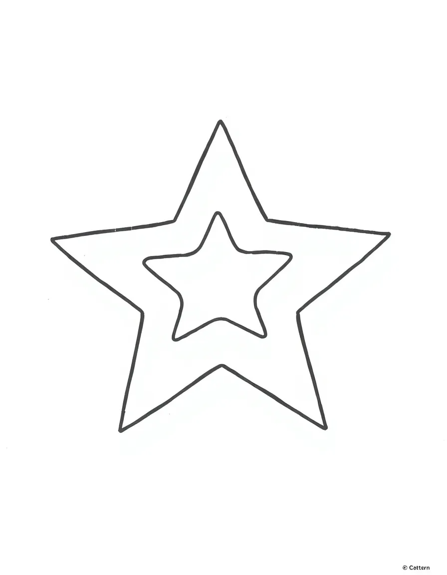 A child drawing a star.