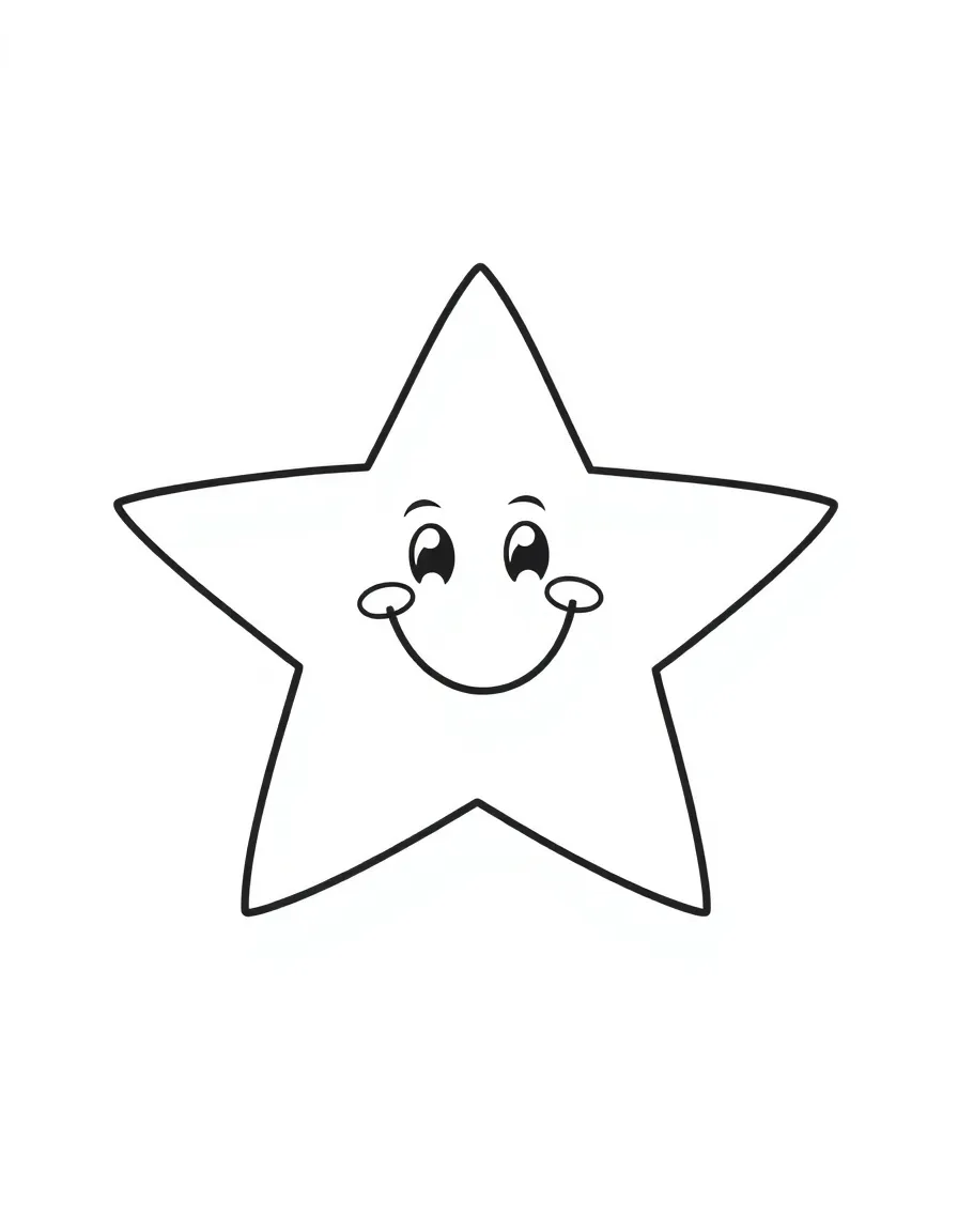 A happy five-pointed star.